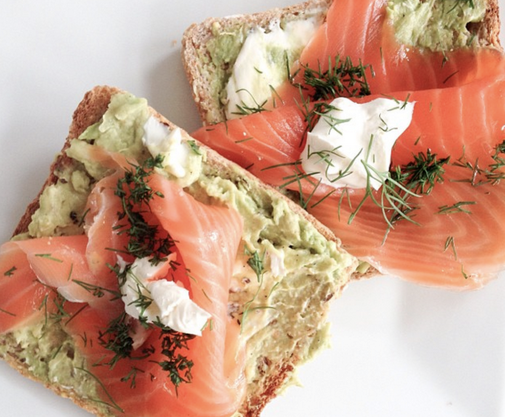 Smoked Salmon and Dill on Rice Crackers